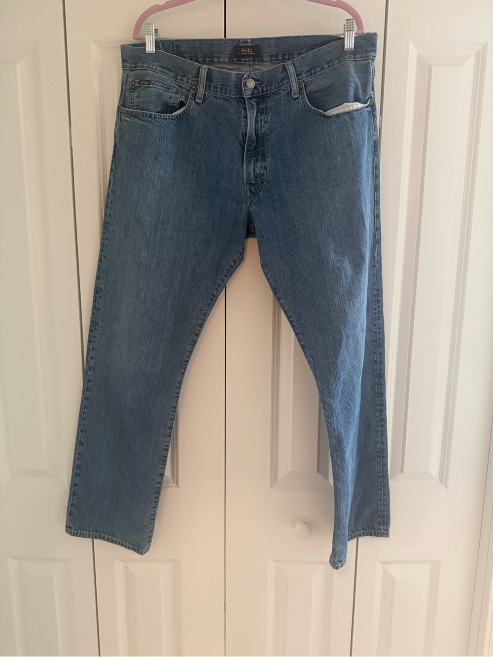 Ralph Lauren Men’s Medium Blue Relaxed Jeans 36x32 100% cotton